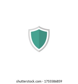 Vector de icono Escudo en estilo plano moderno aislado en fondo blanco