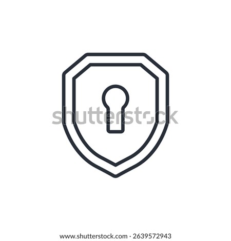 shield icon. vector.Editable stroke.linear style sign for use web design,logo.Symbol illustration.