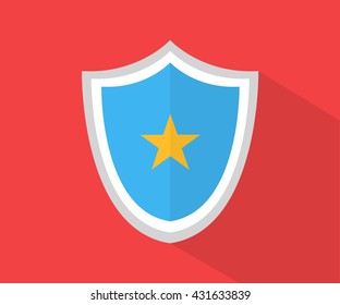 Shield Icon Vector.Flat Design 