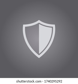 Símbolo de icono Escudo.Símbolo de escudo de seguridad.Signo de protección