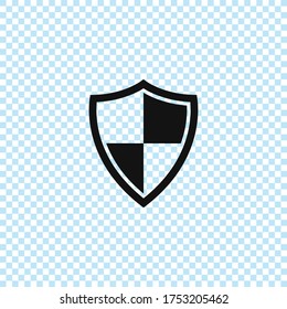 Símbolo de icono Escudo.Símbolo de escudo de seguridad.Signo de protección