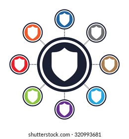 shield icon for web and mobile