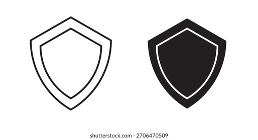 Icono de escudo para Sitios web y diseño plano minimalista móvil.