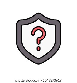 shield icon with white background vector stock illustration