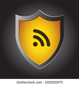 Shield Icon - Wifi/RSS Feed