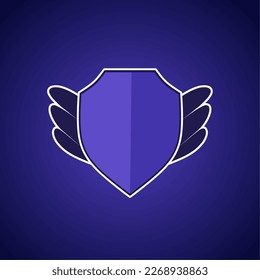 shield icon with wings with modern style and gradient color, for icons, templates, logos etc