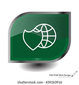shield icon with a world globe