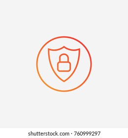 Shield icon.gradient illustration isolated vector sign symbol