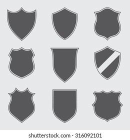 Shield Icons Stock Vector (Royalty Free) 316092101 | Shutterstock