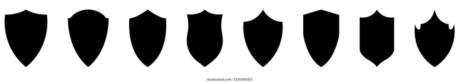 Shield icons collection. Different shields collection. Police badge. Vector illustration, EPS10
