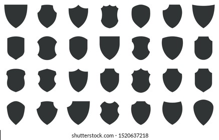 Shield icons collection. Protect shield vector