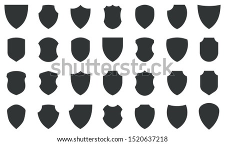 Shield icons collection. Protect shield vector