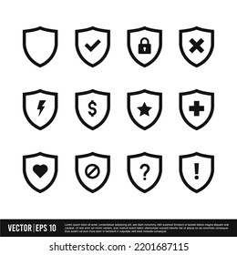 Shield Icons Collection - Vector Illustration