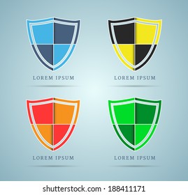 Shield icons. EPS10.