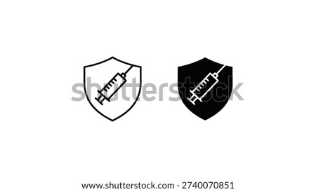 Shield icons featuring medical and security cross symbols
