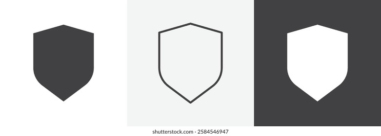Shield icons graphics pack vectors.