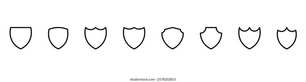 Shield icons .Shield icon collection.