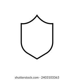 Colecciones de vectores de línea de iconos de escudo.