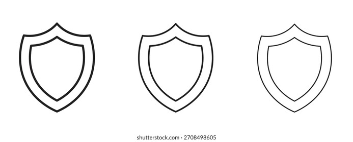 Shield icons. Pixel perfect vector icon collection