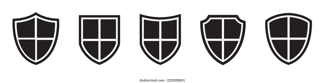 Shield icons set. Protect shield Icon, vector illustration