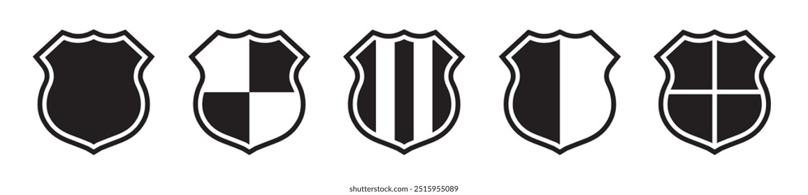Shield icons set. Protect shield Icon, vector illustration