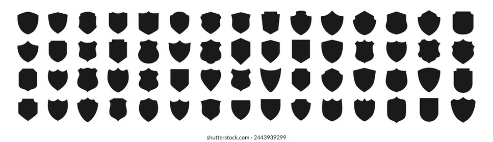 Shield icons set. Protect shield vector. Design elements for concept of safety and protection