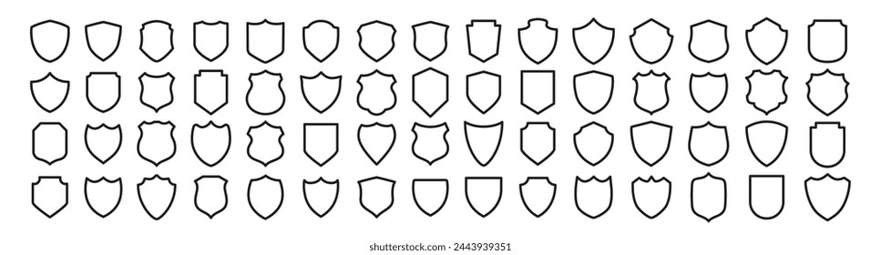 Shield icons set. Protect shield vector. Design elements for concept of safety and protection