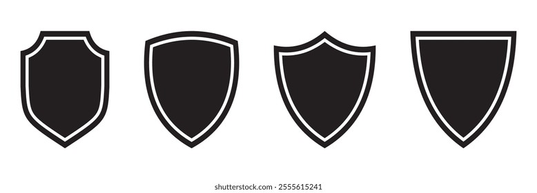 Shield icons set. Protect shield vector. Design elements for concept of safety and protection