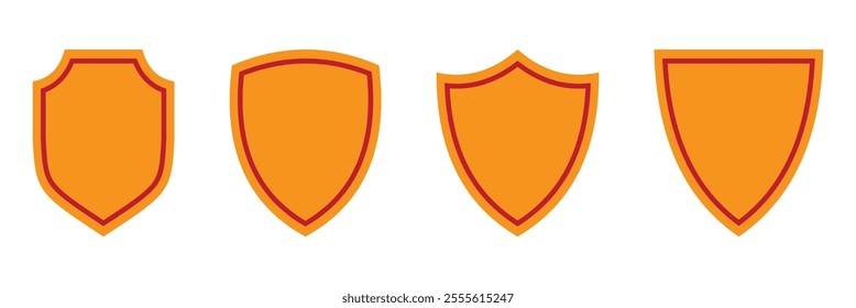 Shield icons set. Protect shield vector. Design elements for concept of safety and protection