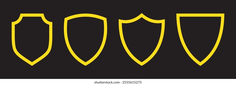 Shield icons set. Protect shield vector. Design elements for concept of safety and protection