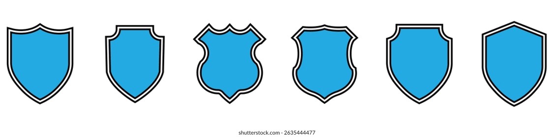 Shield icons set. Protect shield vector. protect icon set. illustration. stock vector. 