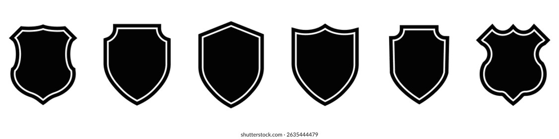 Shield icons set. Protect shield vector. protect icon set. illustration. stock vector. 