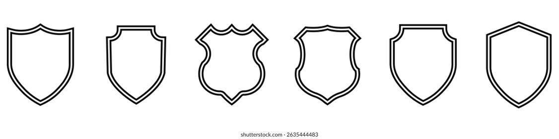 Shield icons set. Protect shield vector. protect icon set. illustration. stock vector. 