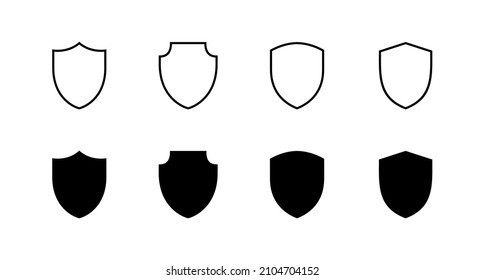 Shield icons set. Protection icon. Security sign and symbol