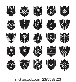 shield icons set vector illustration