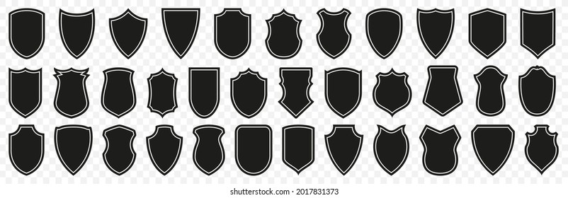 Shield icons symbol set. Protect shield vector illustration