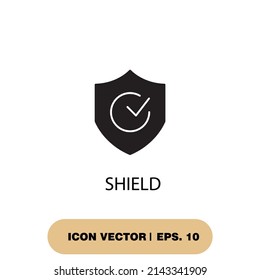 shield icons  symbol vector elements for infographic web