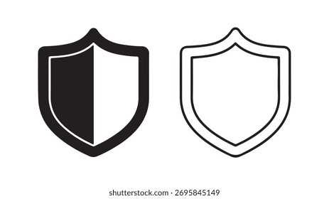 Ícones de blindagem com plano de fundo transparente