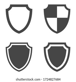Escuche Iconos en un estilo moderno y plano aislado en un fondo blanco. Símbolo de escudo para el diseño de su sitio web, logotipo, aplicación, interfaz de usuario. Ilustración del vector, EPS10.