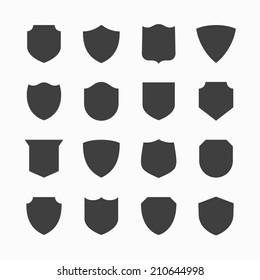 Collection Shield Icon Vector Template Isolated Stock Vector (Royalty ...