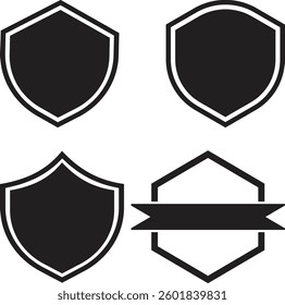 Shield icons vector EPS file.