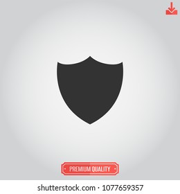 Shield icon-security vector.Protection sign isolated on grey background. Simple  guard illustration for web and mobile platforms.