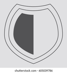 Shield icon,sign,symbol,logo isolated in flat style.Vector illustration.