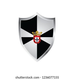 A Shield Illustration with the flag for the country of Ceuta