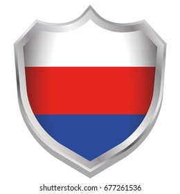 A Shield Illustration with the flag for the country of Serbia