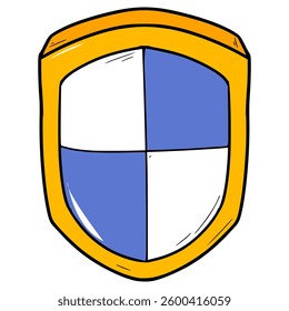 shield illustration hand drawn isolated vector