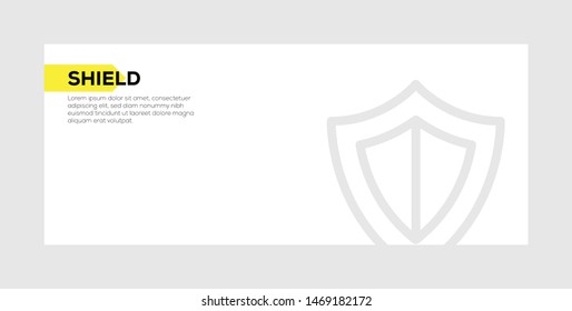 SHIELD AND ILLUSTRATION ICON CONCEPT