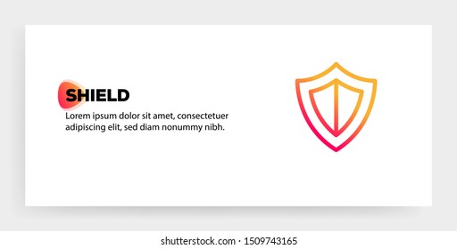 SHIELD AND ILLUSTRATION ICON CONCEPT