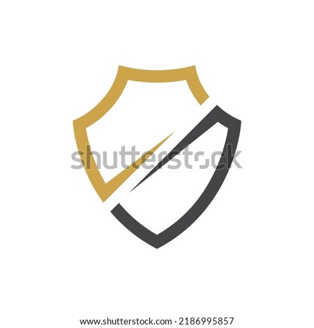 Shield illustration logo vector design