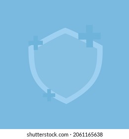 Shield illustration protection from virus concept. Coronavirus 2019-nCoV Bacteria Icon. Bacteria Protection logo vector. Coronavirus outbreak Stop virus.